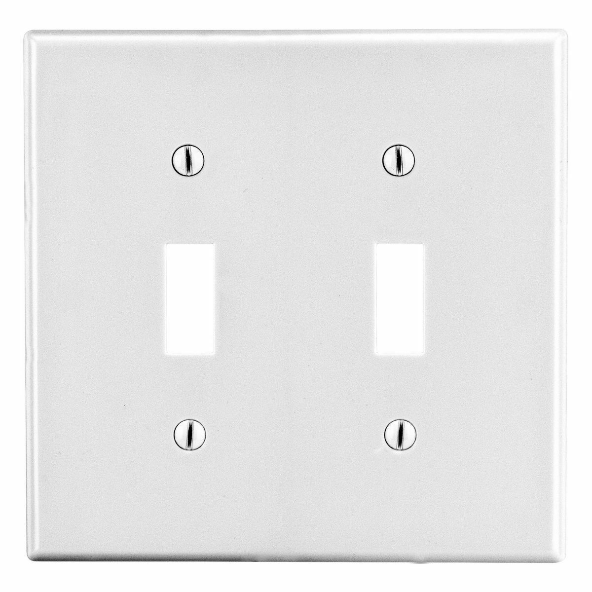 HUBBELL WIRING Premise Wiring P2W Wall Plate Non-Metallic 2-Gang Toggle White