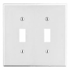HUBBELL WIRING Premise Wiring P2W Wall Plate Non-Metallic 2-Gang Toggle White