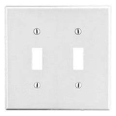 HUBBELL WIRING Premise Wiring P2W Wall Plate Non-Metallic 2-Gang Toggle White