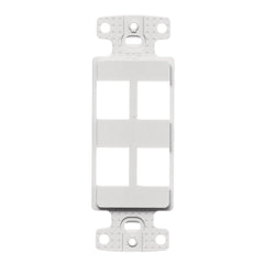 PREMISE Hubbell NS614W PREMISE WIRING Decorator Frame 1 Gang 4 Ports