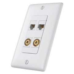 PREMISE Hubbell NS614W PREMISE WIRING Decorator Frame 1 Gang 4 Ports