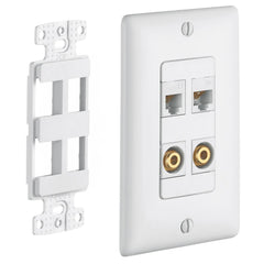 PREMISE Hubbell NS614W PREMISE WIRING Decorator Frame 1 Gang 4 Ports