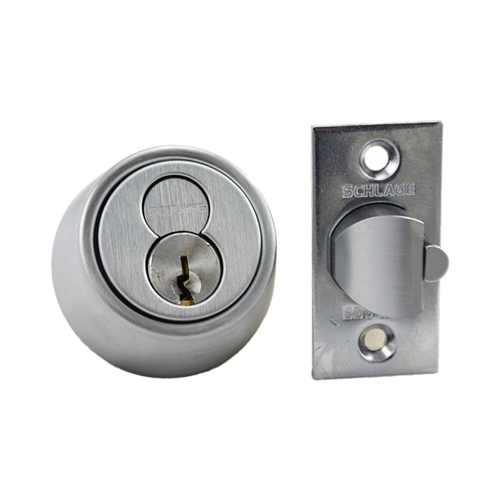 SCHLAGE Schlage Commercial B250R626 Single Cylinder Deadbolt Satin Chrome