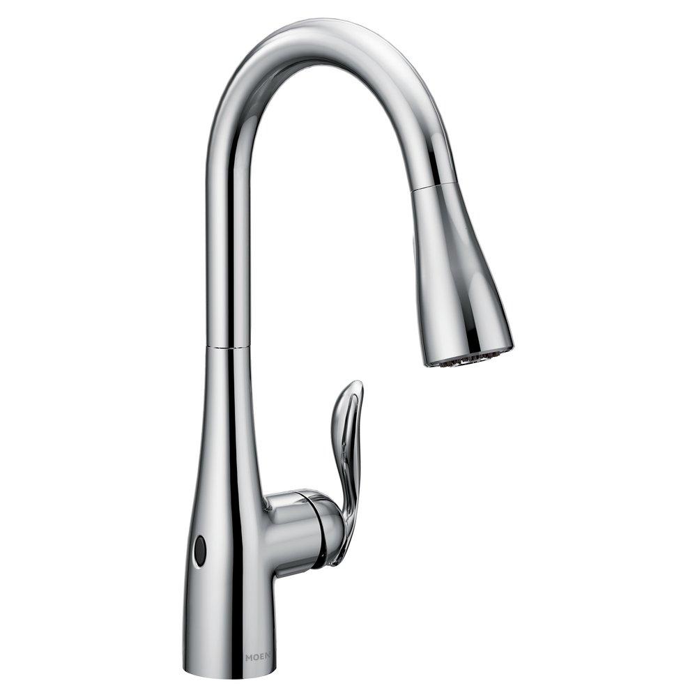 MOEN Moen 7594EWC Arbor MotionSense Wave Single Handle Pull Down Touchless Kitchen Faucet in Chrome