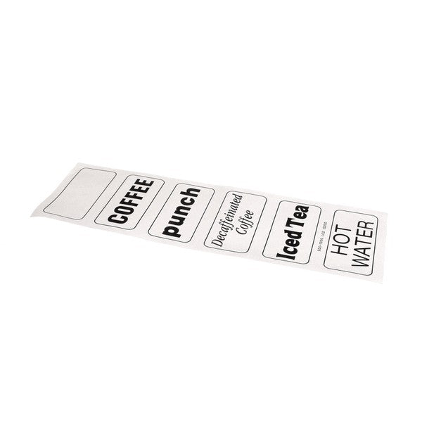 CAMBRO LABEL BEVERAGE LARGE Replacement 13200 for Cambro