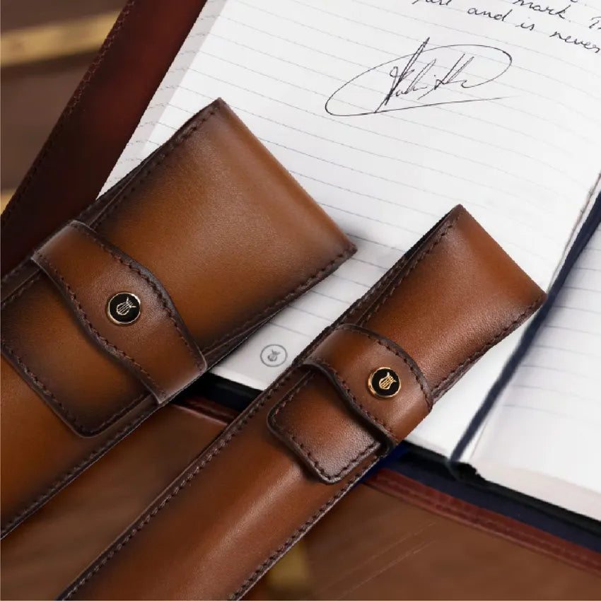 BARD Bard S1913-005-3200 Classic Leather Single Pen Pouch - Brown