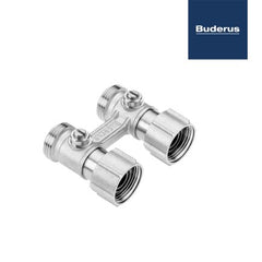 BOSCH BOSCH 7738317846 Buderus Two-Pipe Valve Block, Straight Form, 3/4 x 3/4
