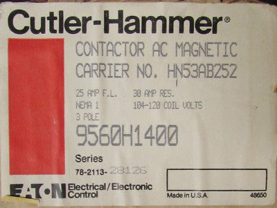 CARRIER Carrier HN53AB252 Contactor