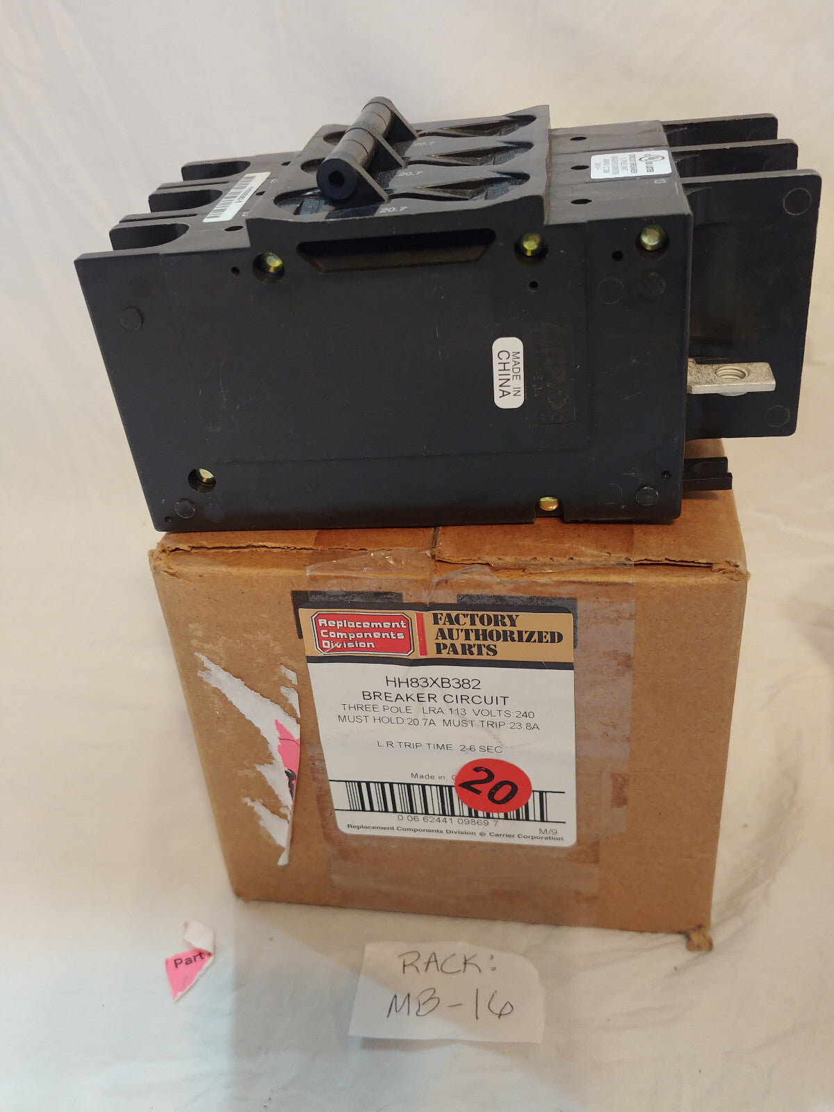 CARRIER CARRIER HH83XB382 Breaker Circuit
