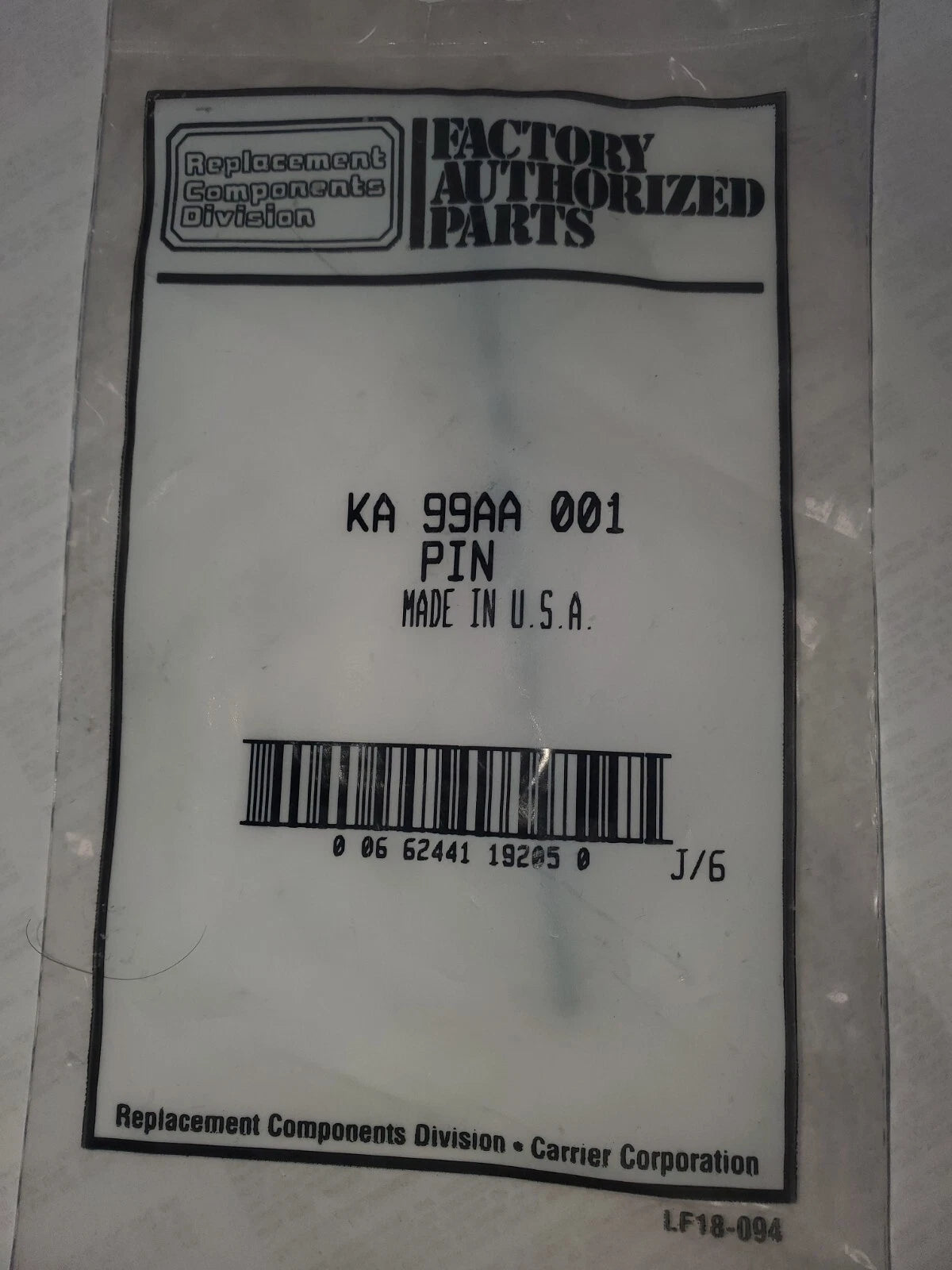 CARRIER Carrier KA99AA001 Pin