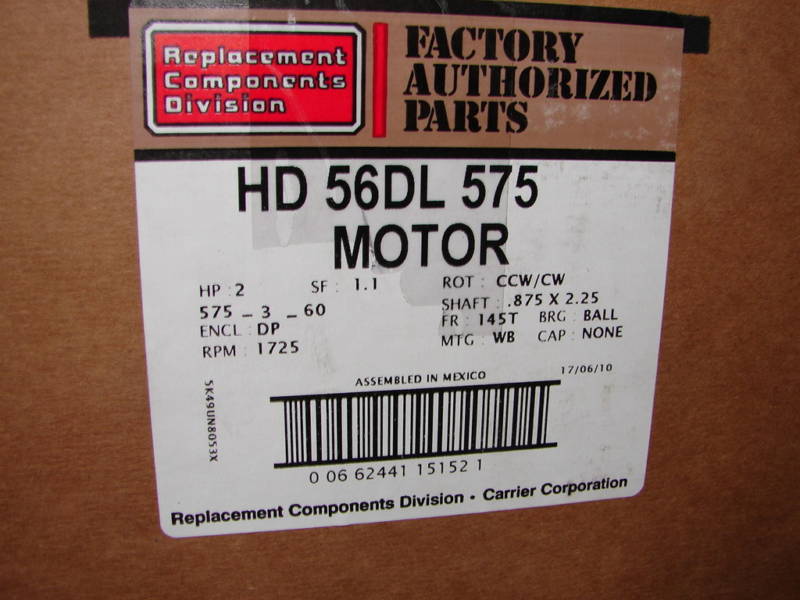 CARRIER CARRIER HD56DL575 Mtr Ib 3Ph Motor