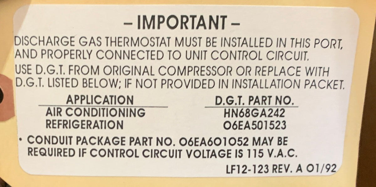 CARRIER CARRIER 06EA601052 Conduit Package