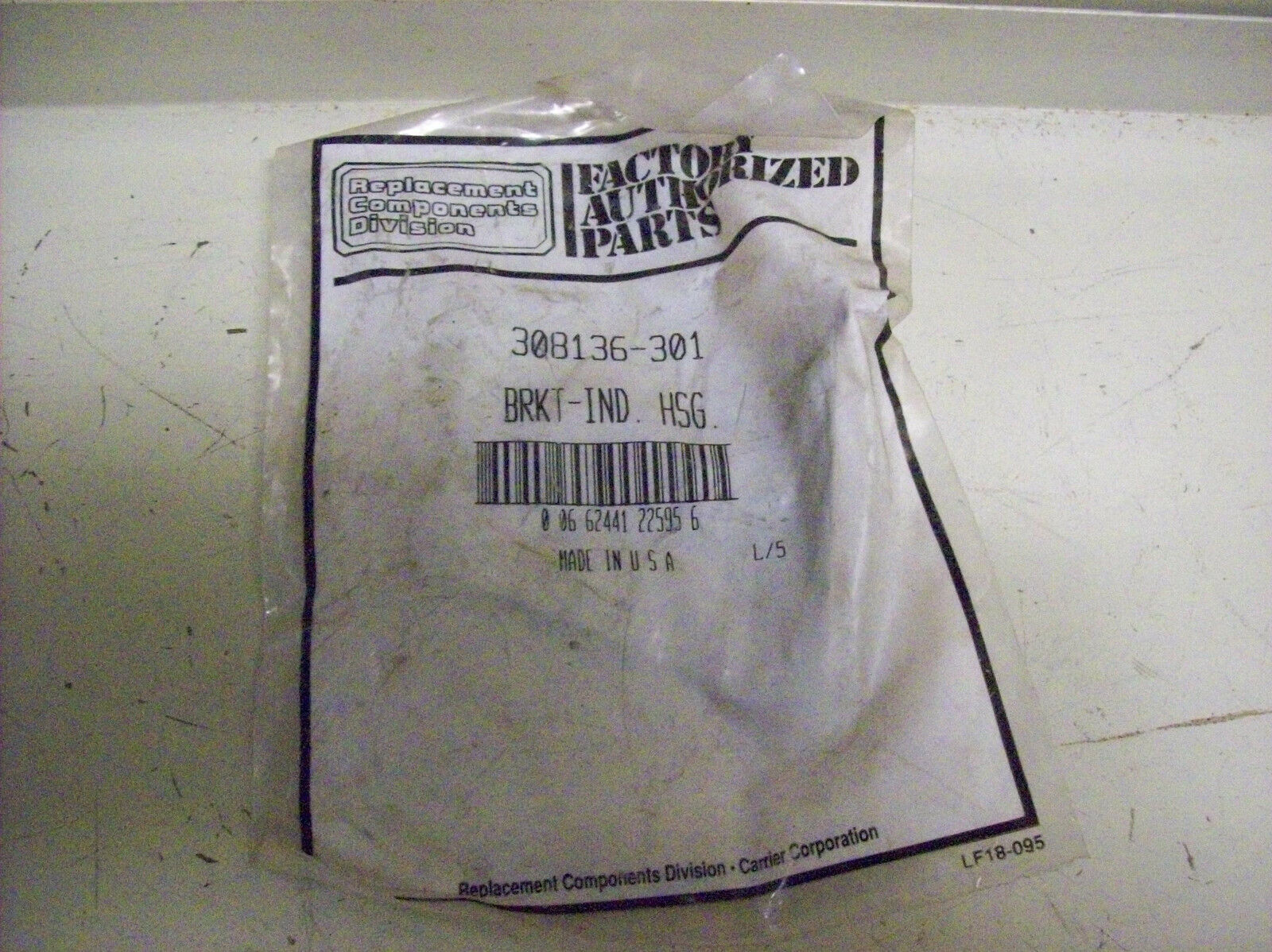 CARRIER CARRIER 308136-301 Brkt-Ind. Hsg. Replacement Part