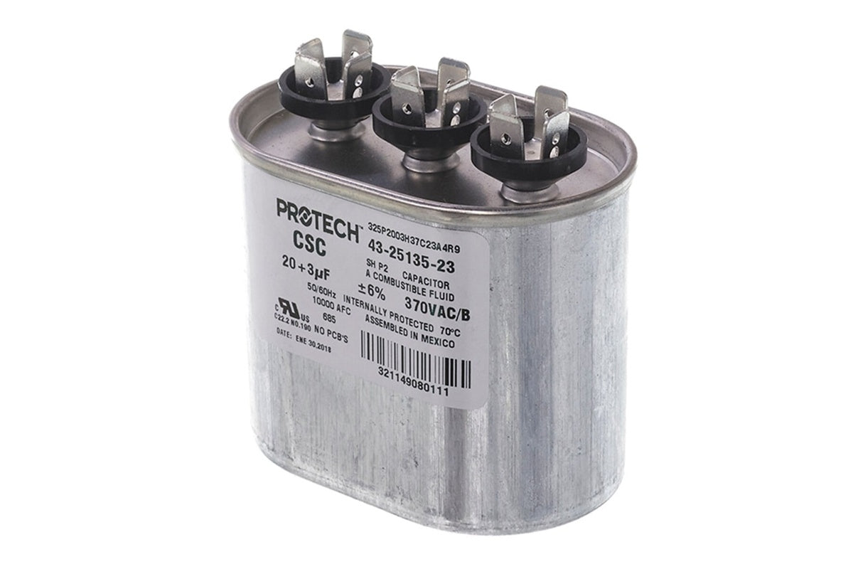 RHEEM Rheem 43-25135-23 Dual Run Oval Capacitor
