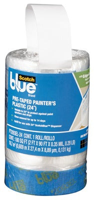 3M 3M PT2093EL-24 Pre-taped Painters Plastic 24x90 Ft