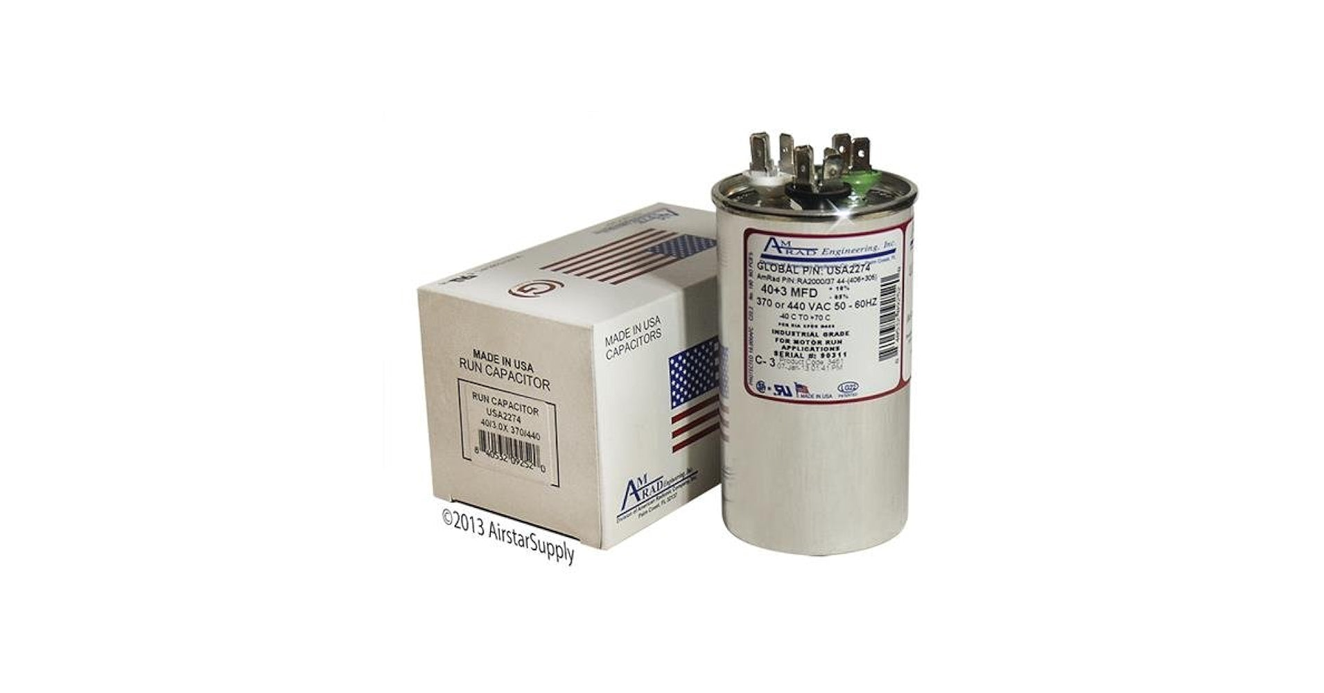 RHEEM Rheem USA2274 Capacitor 40 uF 3 uF 440 VAC