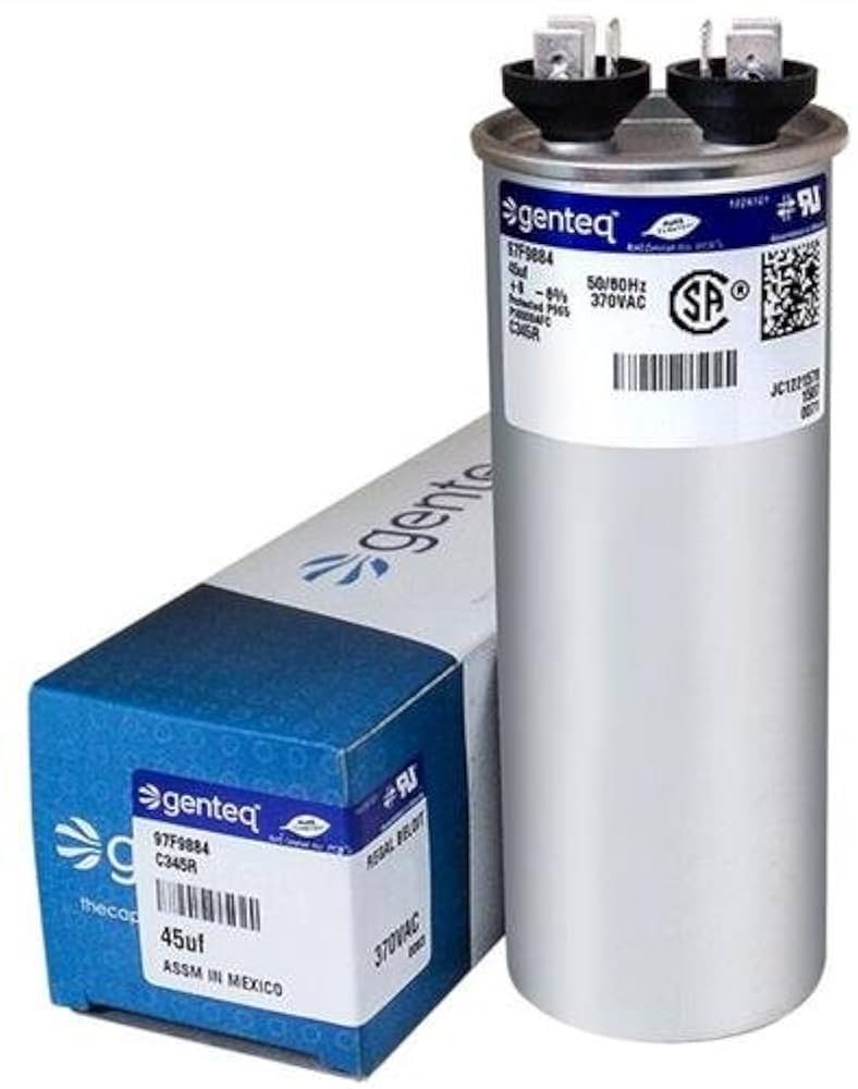 TRANE Trane CPT0449 45 uF MFD x 370 VAC Genteq Replacement Capacitor