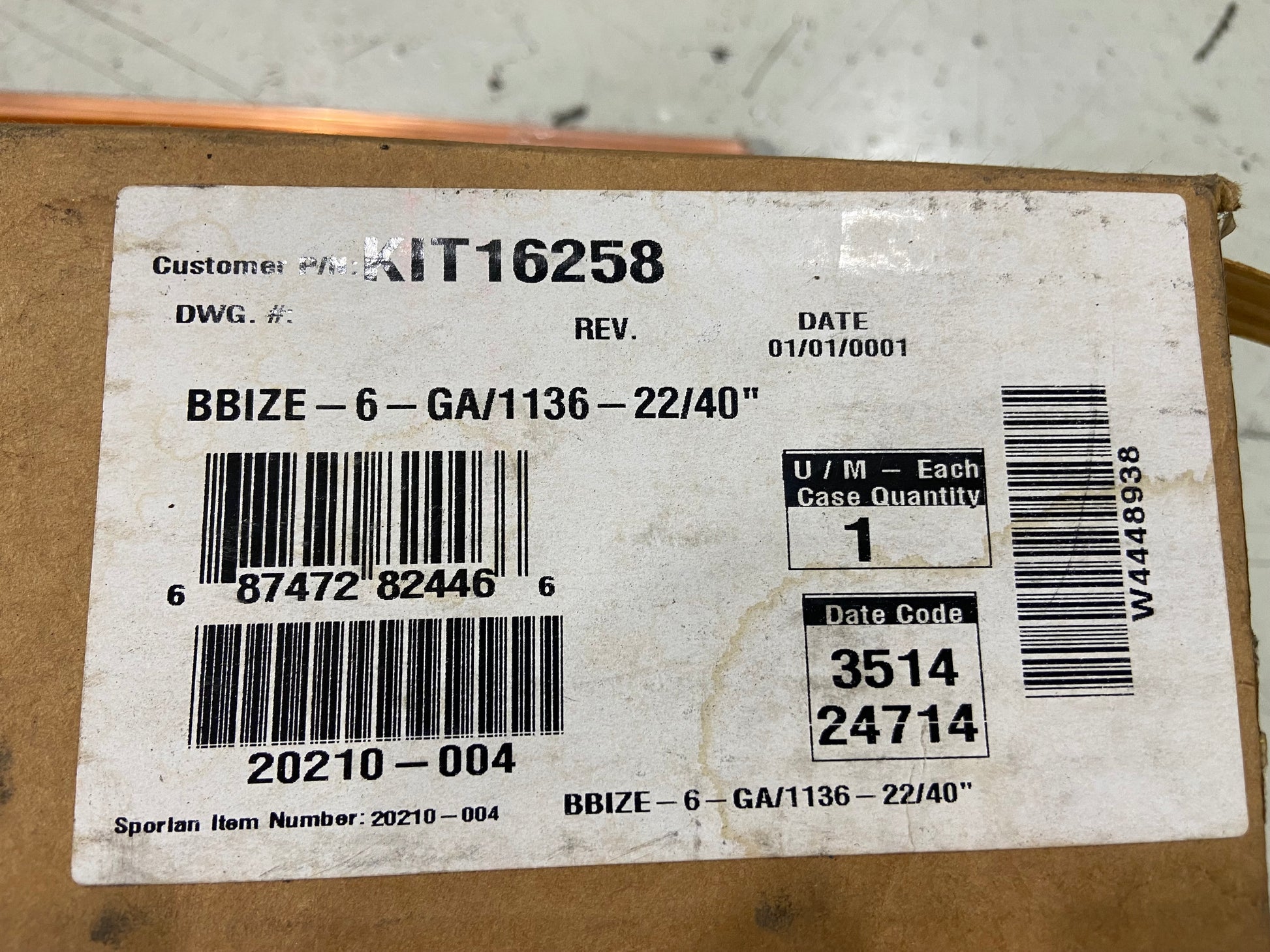 TRANE Trane KIT16258 Bbi Kit