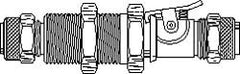 PARKER Parker 394PSS-6-6 Compression Bulkhead Shutoff Coupler