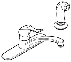 MOEN Moen 8707 M-Dura Single Handle Kitchen Faucet with Side Spray in Chrome