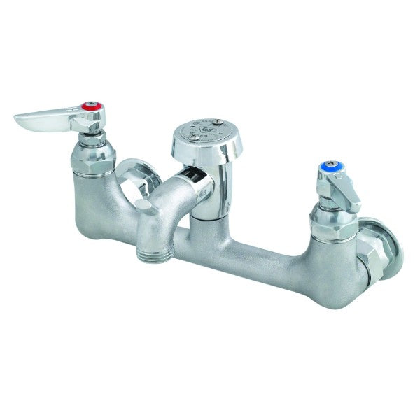 T&S BRASS T&S Brass B-0674-RGH Service Sink Faucet, 14.98 gpm, 8 in Center, Rough Chrome