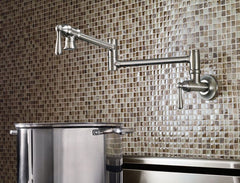 MOEN Moen S664SRS Pot Filler Spot Resist Stainless Two-Handle Kitchen Faucet
