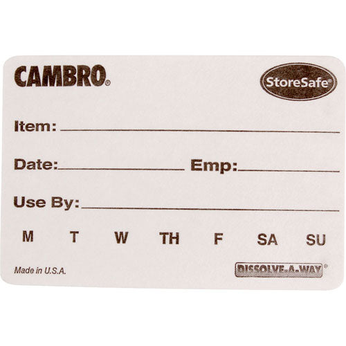 CAMBRO CAM23SL FOOD STORAGE LABELS