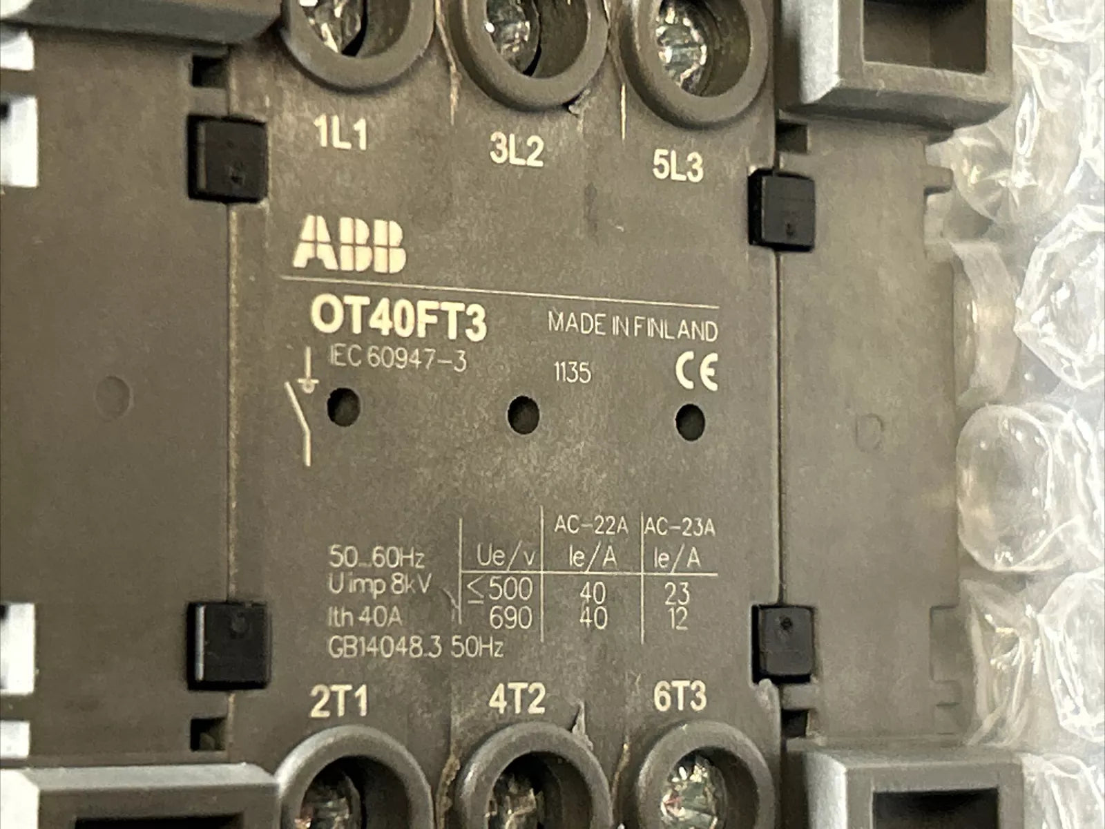 ABB ABB OT40FT3S-CL Disconnect Switch 40A 500-690V