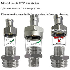 AMAZON COM Amazon Com 1zf-05180-gtm Beduan Brass Water Line Adapter