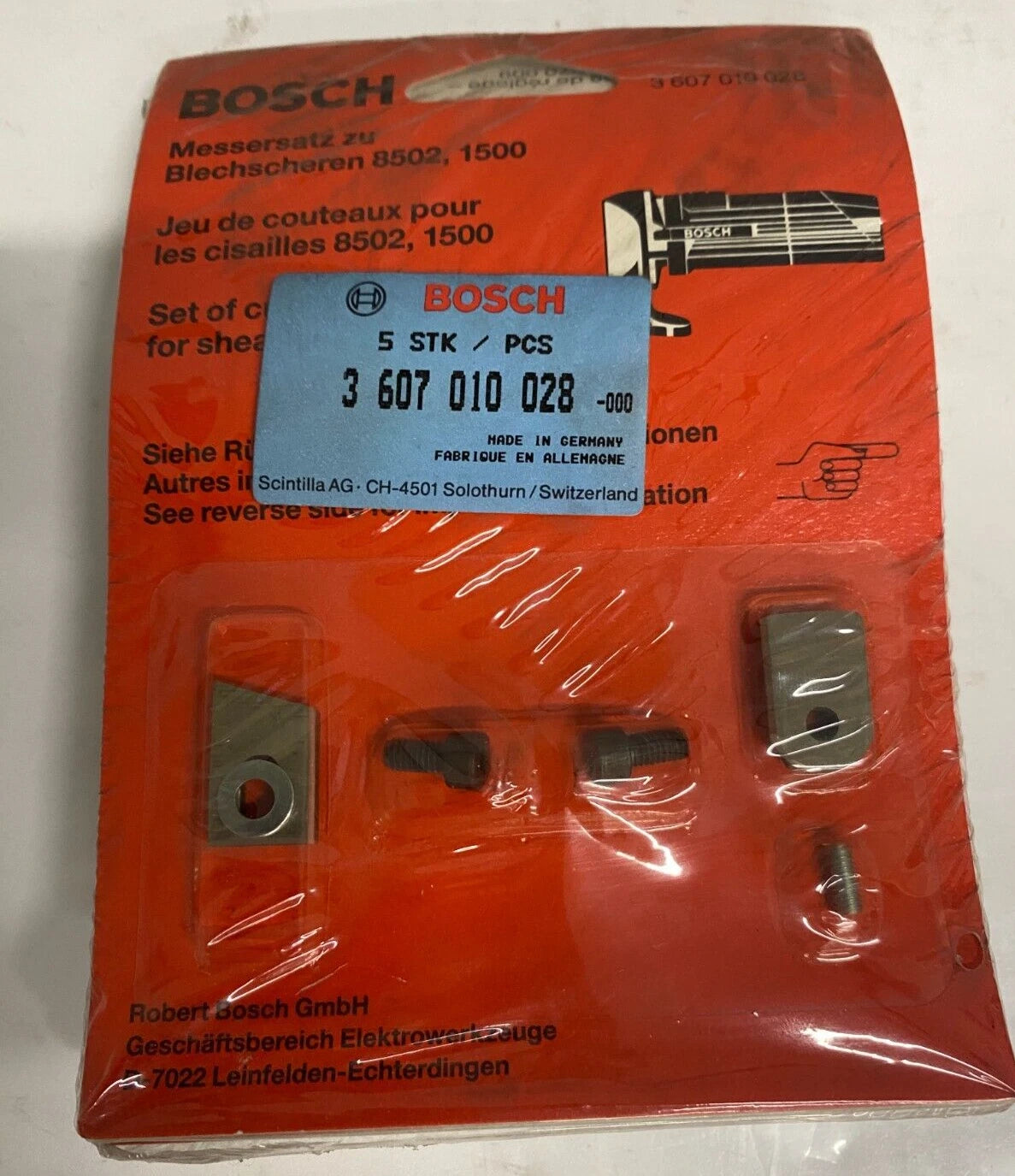 BOSCH POWER TOOLS BOSCH POWER TOOLS 3607010028 Shear Upper and Lower Blade Set