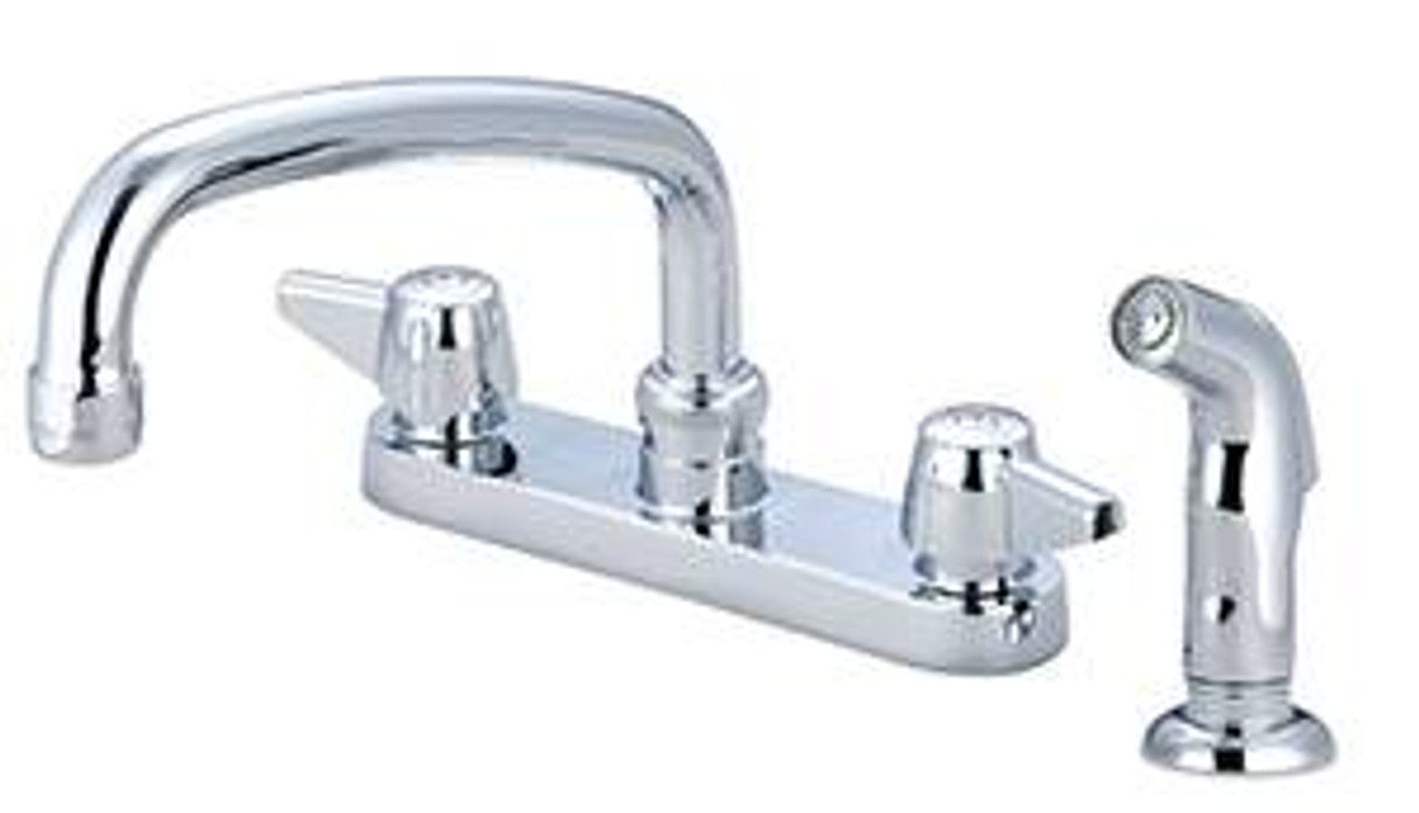 CENTRAL BRASS Central Brass 0126-A Two Handle Cast Brass Kitchen Faucet