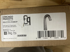 CHICAGO FAUCETS Chicago Faucets EQ-C11C-21ABCP EQ Series High Arc Lavatory Sink Faucet