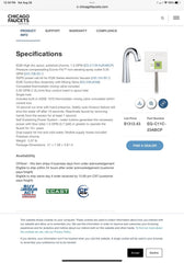 CHICAGO FAUCETS Chicago Faucets EQ-C11C-21ABCP EQ Series High Arc Lavatory Sink Faucet