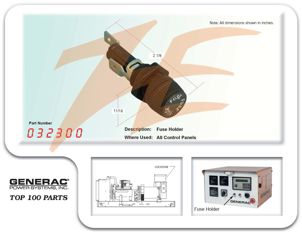 GENERAC GENERAC G032300 Fuse Holder