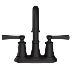 GERBER Gerber D307079BS Northerly Black Two Handle Centerset Bathroom Faucet with 50/50 Touch-Down Drain