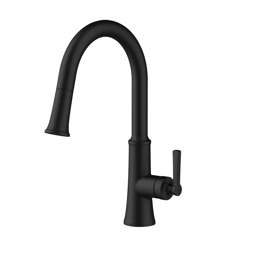 GERBER Gerber D454079BS Northerly Black Single Handle Pull-Down Kitchen Faucet