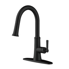 GERBER Gerber D454079BS Northerly Black Single Handle Pull-Down Kitchen Faucet