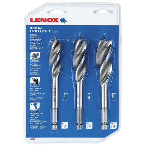 LENOX Lenox 10954 General Bi-Metal Utility Bit Kit, 3-Piece