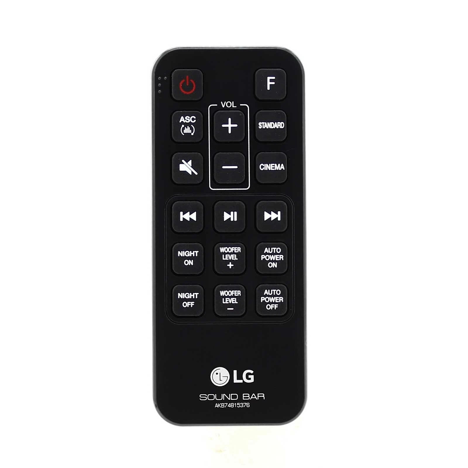 LG LG AKB74815376 Soundbar Remote Control