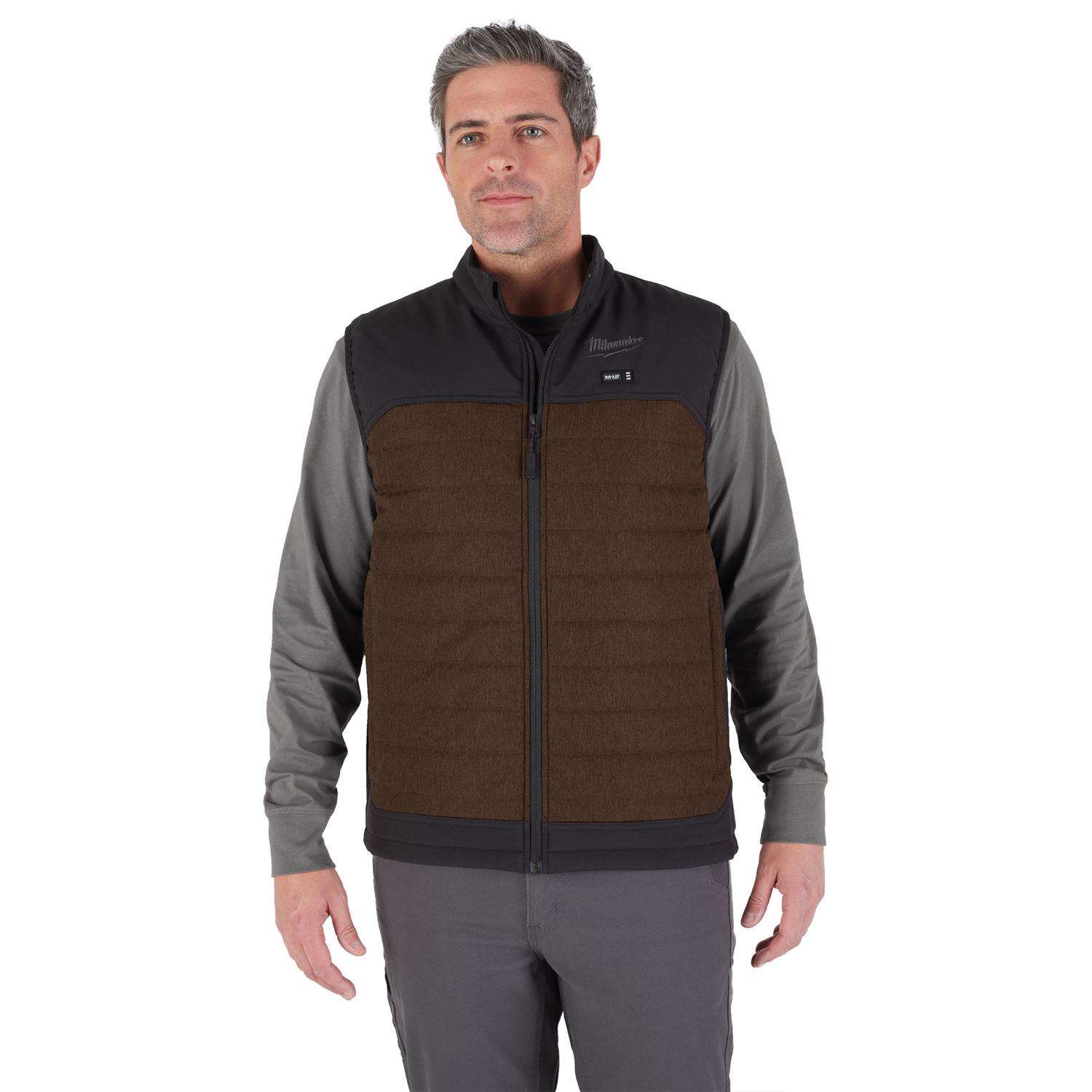 MILWAUKEE Milwaukee M300N-212X M12 AXIS Heated Vest Kit - Brown 2XL