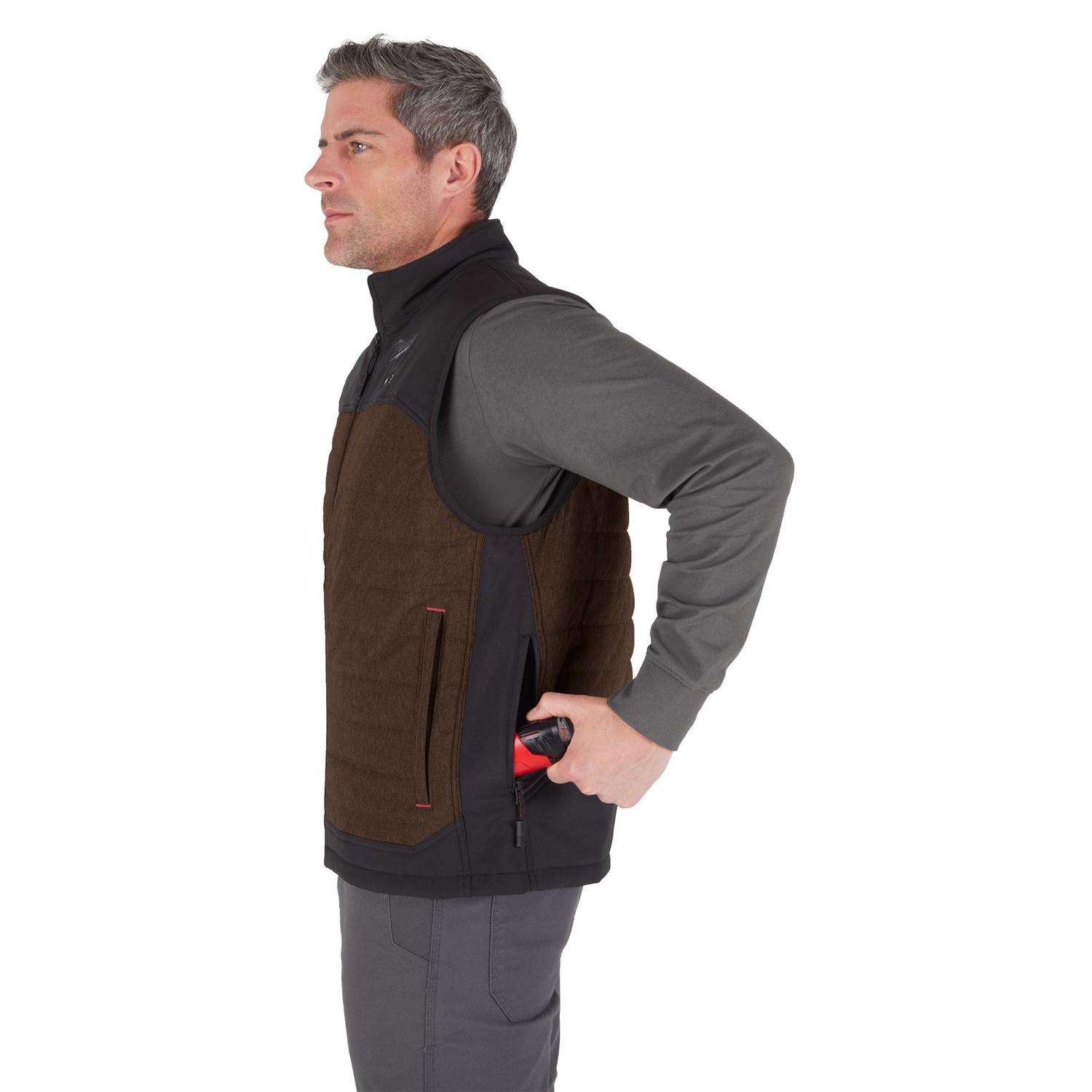 MILWAUKEE Milwaukee M300N-212X M12 AXIS Heated Vest Kit - Brown 2XL