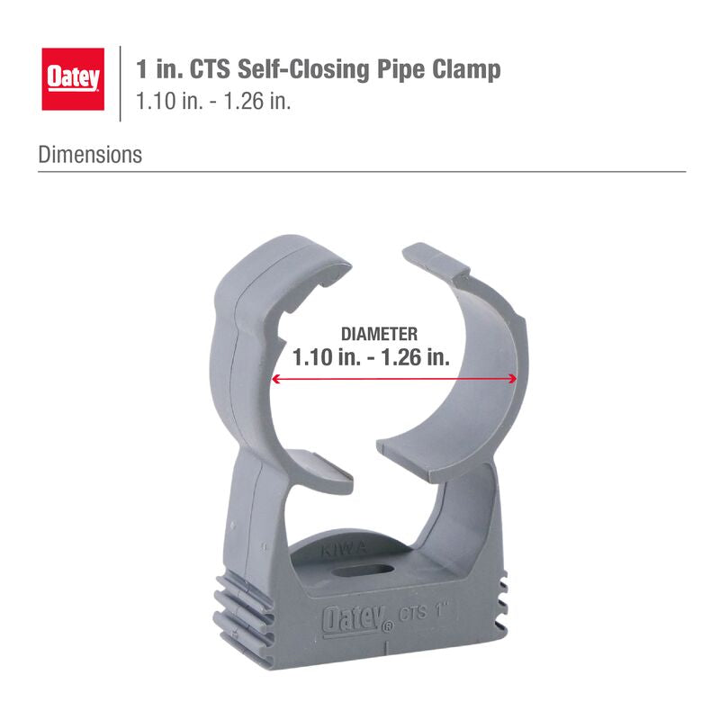 OATEY OATEY 34343 2 in. CTS and 1-1/2 in. IPS Self-Closing Pipe Clamp