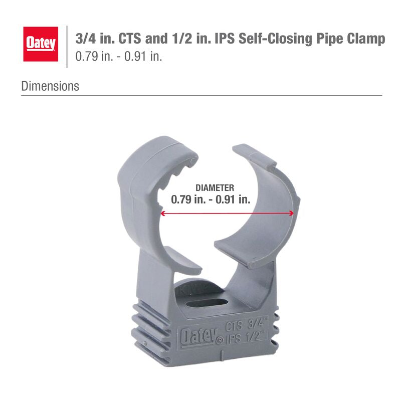 OATEY OATEY 34343 2 in. CTS and 1-1/2 in. IPS Self-Closing Pipe Clamp
