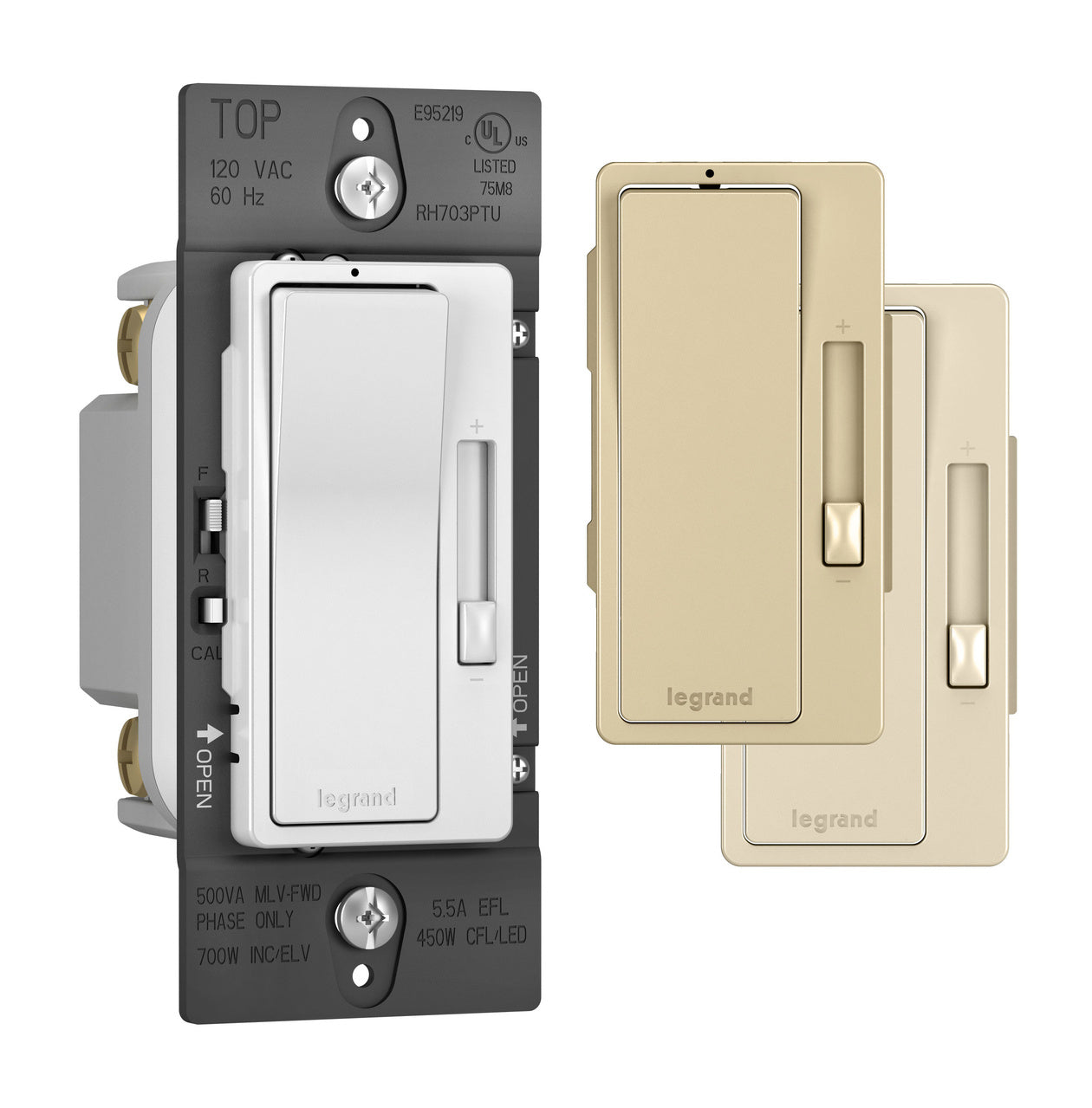 LEGRAND Pass & Seymour RH703PTUTCCCV4 Tru-Universal Single Pole/3-Way Dimmer