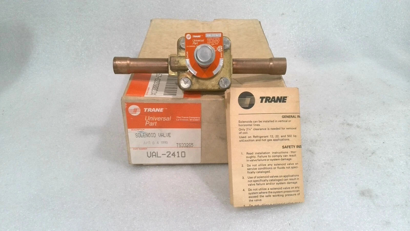 TRANE TRANE VAL2410 Solenoid Valve W/O Coil 300#