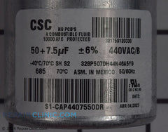 YORK YORK S1-CAP4407550DR Run Capacitor 50/7.5 MFD 440V