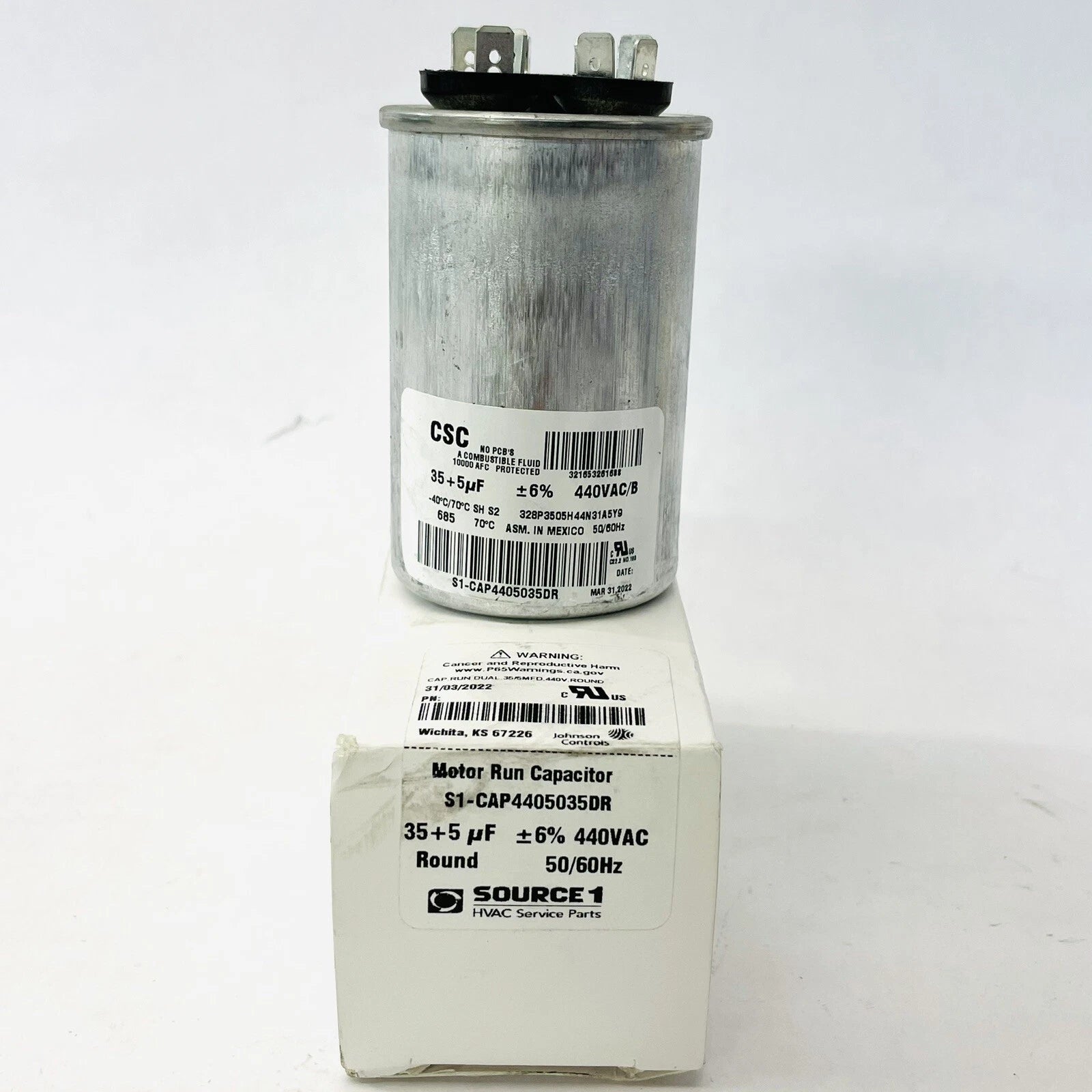 YORK YORK S1-CAP4405035DR Dual Run Capacitor 35/5 MFD 440V