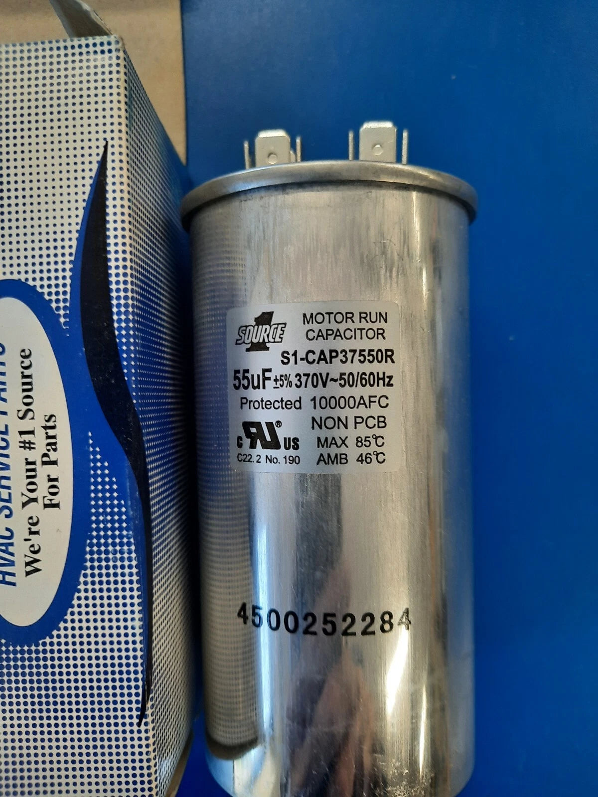 YORK YORK S1-CAP37550R Run Capacitor - 55 MFD, 370V, Round