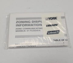 YORK YORK S1-TCZSD01 Zone Sensor Display