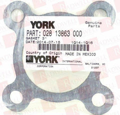 YORK YORK 028-15953-050 Gasket W/B Groove .375 Special